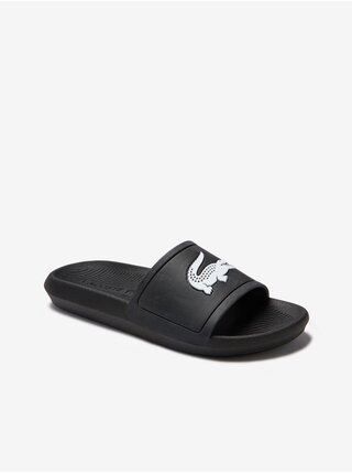 Černé dámské pantofle Lacoste Croco Slide