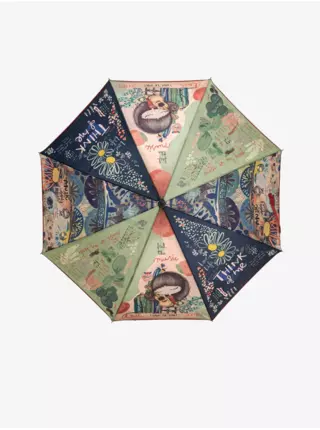 Zeleno-modrý dámský vzorovaný deštník Anekke Ixchel Music