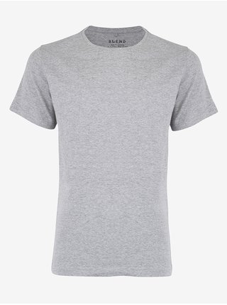 Světle šedé žíhané basic tričko Blend Dinton