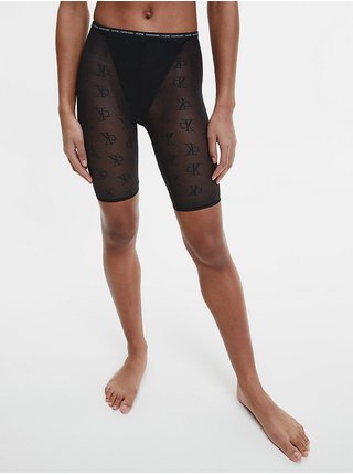 Čierne dámske priesvitné krátke legíny Calvin Klein Underwear