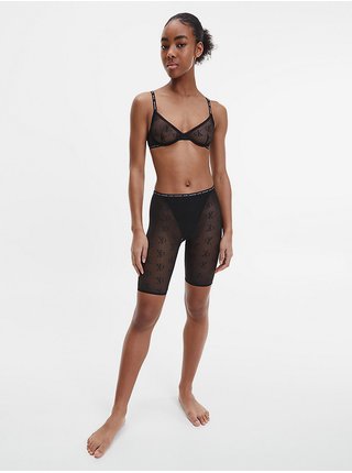 Čierne dámske priesvitné krátke legíny Calvin Klein Underwear