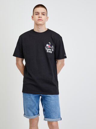 Černé pánské tričko s potiskem Tommy Jeans