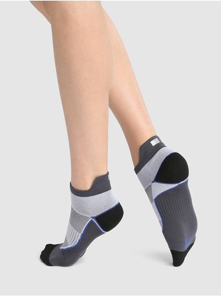 Černo-šedé dámské sportovní ponožky Dim SPORT IN-SHOE SOCKS 