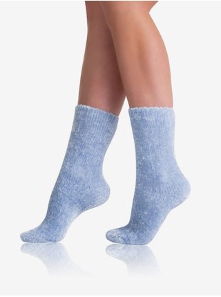 Světle modré dámské měkké ponožky Bellinda EXTRA SOFT SOCKS  