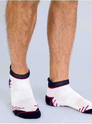 Sada dvou pánských sportovních ponožek v modro-bílé barvě Dim SPORT IN-SHOE MEDIUM IMPACT 2x 