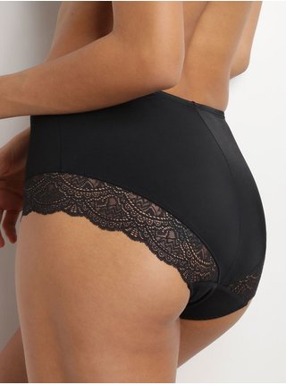 Černé dámské kalhotky s krajkovým detailem Dim LACE CULOTTE 