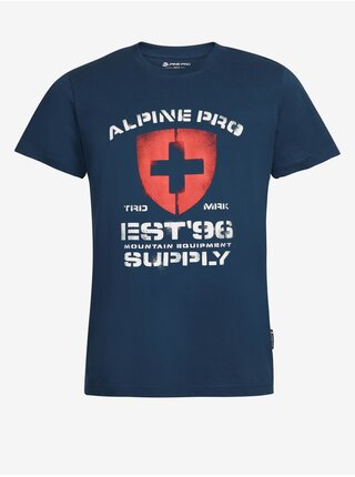 Modré pánské bavlněné tričko ALPINE PRO ZAGAR
