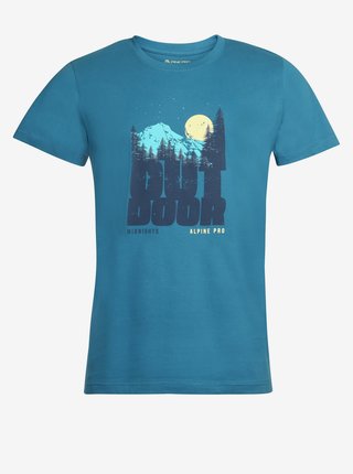 Pánské bavlněné tričko ALPINE PRO ZAGAR modrá