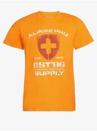Oranžové pánské bavlněné tričko ALPINE PRO ZAGAR