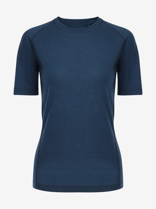 Modré dámské tričko z merino vlny ALPINE PRO REVINA