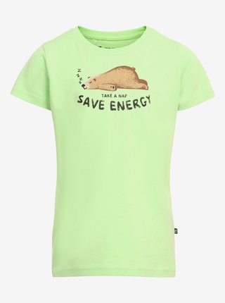 Dětské tričko z organické bavlny ALPINE PRO PLANETO zelená