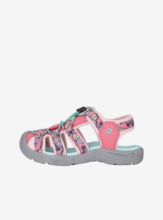 Šedo-růžové dětské letní sandály ALPINE PRO GASTER