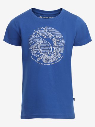 Dětské tričko z organické bavlny ALPINE PRO PLANETO modrá