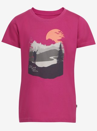 Dětské bavlněné tričko ALPINE PRO AZERO růžová