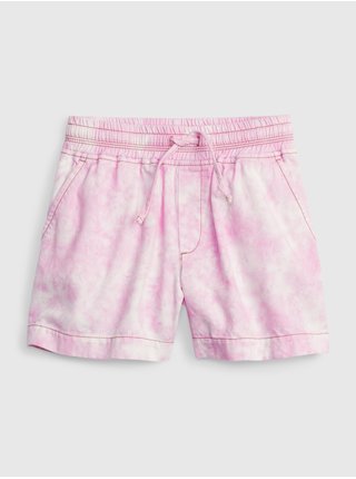 Ružové dievčenské šortky batika GAP
