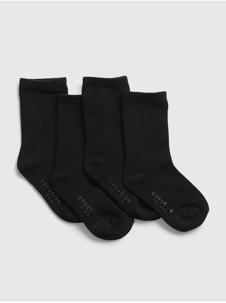 Černé dětské vysoké ponožky GAP, 4 páry