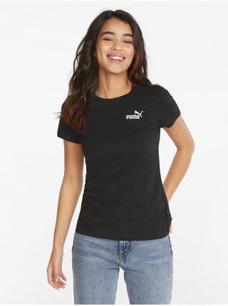 Čierne dámske tričko Puma ESS+ Embroidery Tee