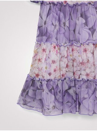 Fialové dievčenské kvetované šaty Desigual Merxe