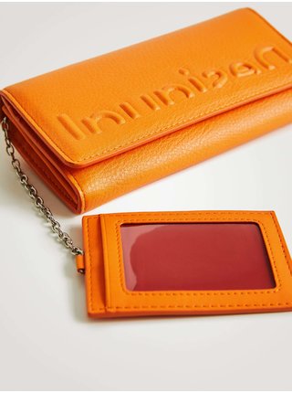 Oranžová dámská velká peněženka Desigual Half Logo Mariona