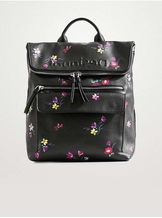 Černý dámský květovaný batoh Desigual Little Bia Nerano