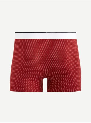 Červené pánské vzorované boxerky Celio