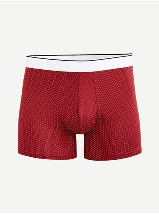 Červené pánské vzorované boxerky Celio