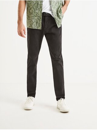 Černé pánské skinny fit kalhoty Celio Topry