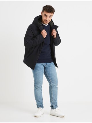 Světle modré pánské straight fit džíny Celio