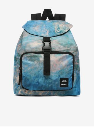 Růžovo-modrý dámský vzorovaný batoh VANS X Moma Monet Claude 