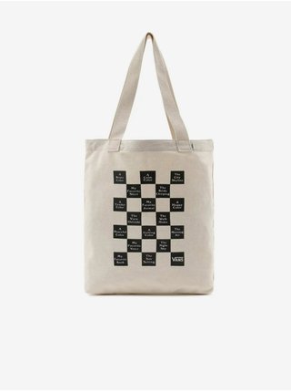 Krémová dámská plátěná taška s potiskem Vans Checkerboard Day