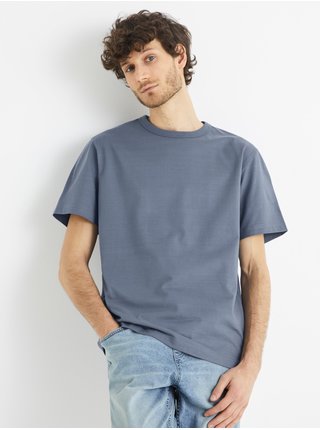 Modré pánské basic tričko Celio Tebox