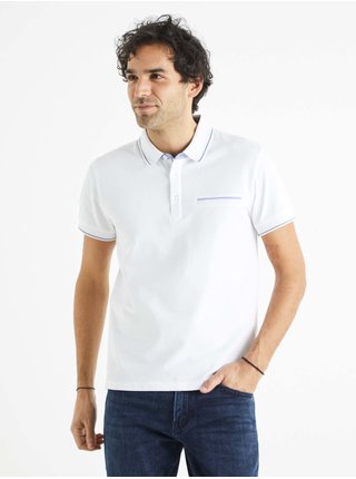 Bílé pánské polo tričko Celio Bepetit