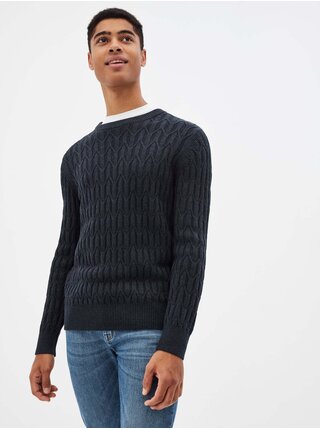Tmavě modrý pánský vzorovaný svetr Celio Secable