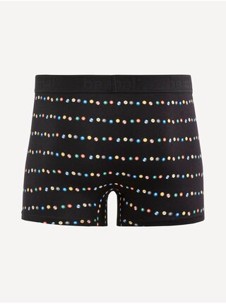 Černé pánské vzorované boxerky Celio Mitch