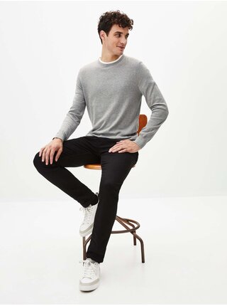 Světle šedý pánský basic svetr Celio Peach