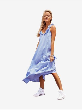 Voľnočasové šaty pre ženy ONLY - modrá, biela