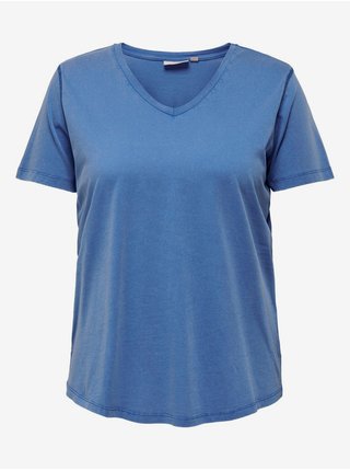 Modré volné basic tričko ONLY CARMAKOMA Basic