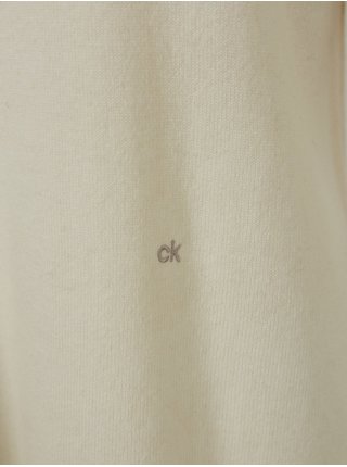 Krémový dámský  kašmírový svetr asymetrického střihu Calvin Klein Jeans
