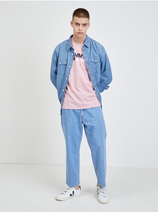 Růžové pánské tričko Tommy Jeans