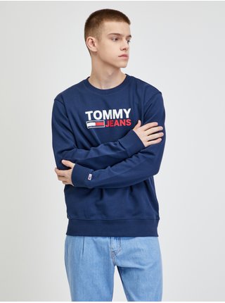 Tmavomodrá pánska mikina Tommy Jeans