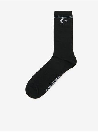Sada dvoch párov unisex ponožiek v čiernej farbe Converse