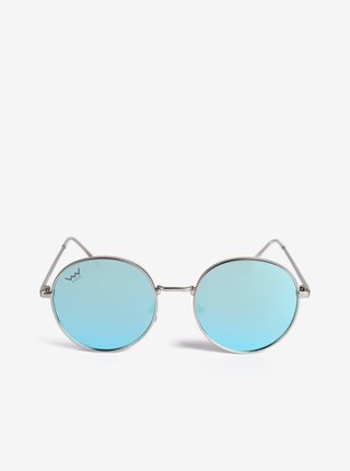 Stříbrné sluneční brýle s modrými zrcadlovými sklíčky VUCH Gemini