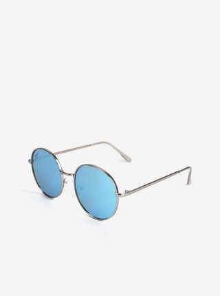 Stříbrné sluneční brýle s modrými zrcadlovými sklíčky VUCH Gemini