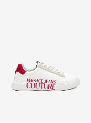 Bílé dámské kožené boty Versace Jeans Couture