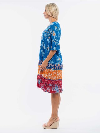 Modré dámské vzorované šaty Orientique La Ponche