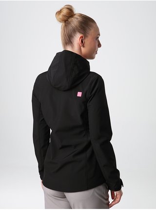 Černá dámská voděodolná softshellová bunda s kapucí LOAP Lamka