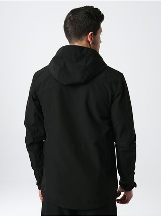 Černá pánská voděodolná softshellová bunda s kapucí LOAP Ladot