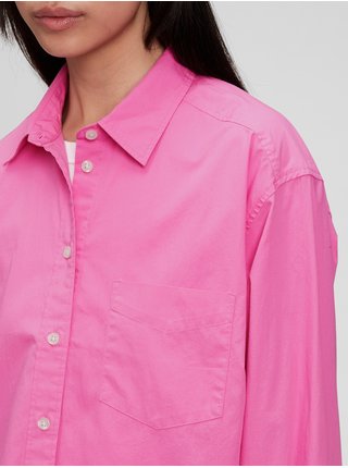 Růžová dámská košile z organické bavlny