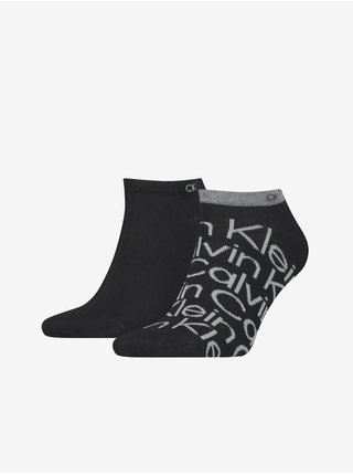 Sada dvou párů pánských vzorovaných ponožek v černé barvě Calvin Klein Underwear