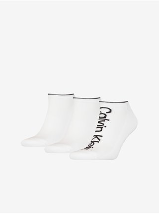 Sada tří párů pánských ponožek v bílé barvě Calvin Klein Underwear